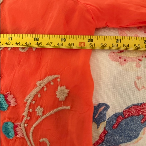 Johnny Was Orange Embroidered Blouse - Picture 11 of 11